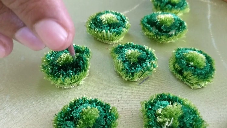 How to make fluffy flowers #002