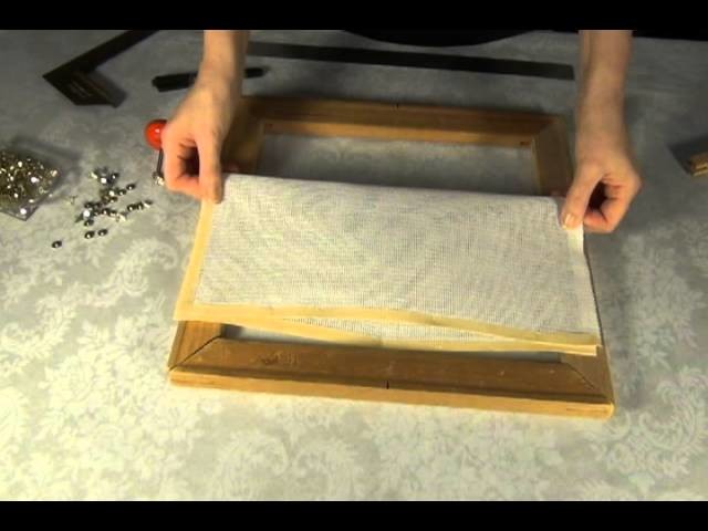 How To Place Your Needlepoint Canvas On Stretcher Bars