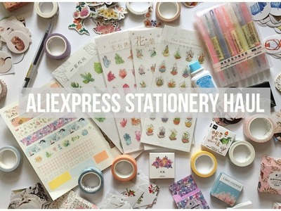 HUGE ALIEXPRESS STATIONERY HAUL. Washi Tape Swatches & Journal Stickers