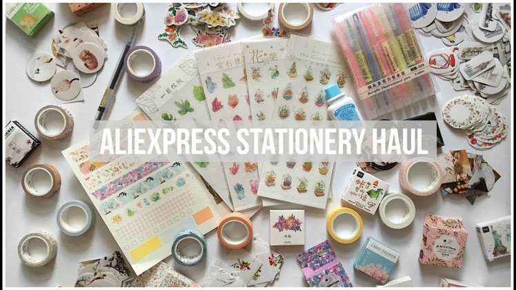 HUGE ALIEXPRESS STATIONERY HAUL. Washi Tape Swatches & Journal Stickers