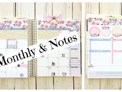 July Monthly & Notes Page: New Erin Condren 2017.2018