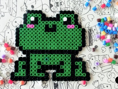 Kawaii Frog - Hama Beads Designs by Garbi KW #pixelart
