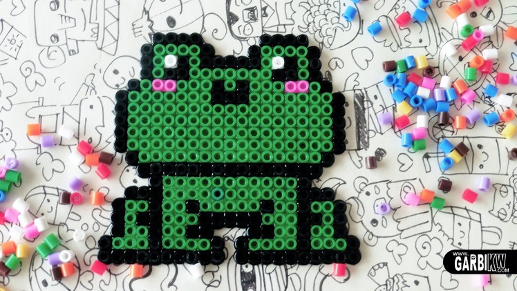 Kawaii Frog - Hama Beads Designs by Garbi KW #pixelart