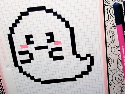 Kawaii Ghost - Pixel Art by Garbi KW