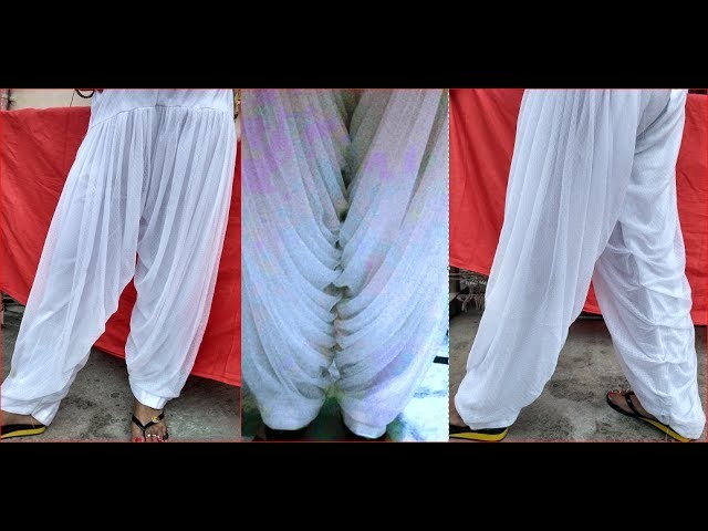 Khajoori salwar net cloth cutting and stitching