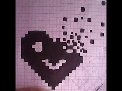 L&C - Dessin d'un coeur en décomposition en pixel