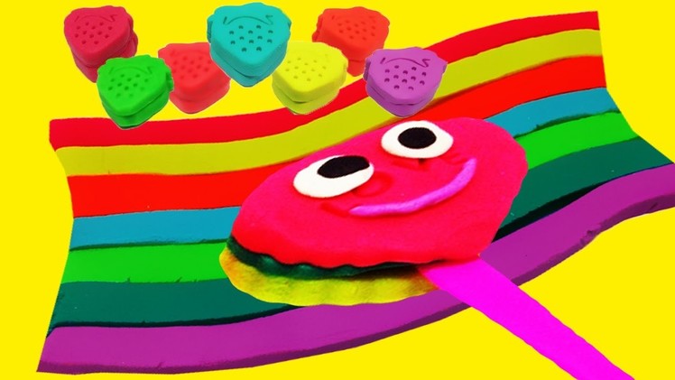 Learn Colors with Play Doh Strawberry Molds Fun & Creative for Kids