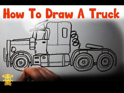 Learn How to Draw a Truck - Big Rig Drawing by LITTLE PUMA!
