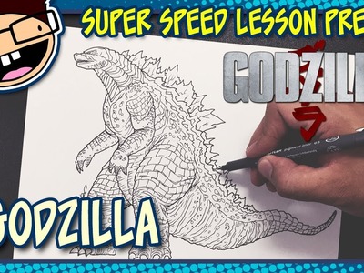 Lesson Preview: How to Draw GODZILLA (Godzilla [2014] Movie) | Super Speed Time Lapse Art