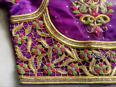 Maggam work blouse designs | hand embroidery designs for beginners | designer blouse designs