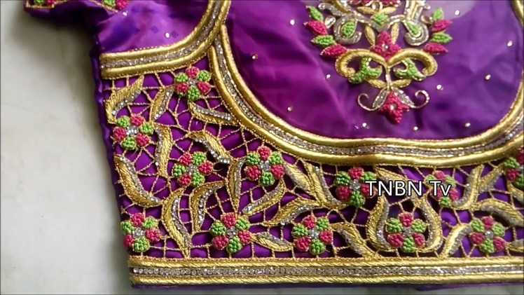 Maggam work blouse designs | hand embroidery designs for beginners | designer blouse designs