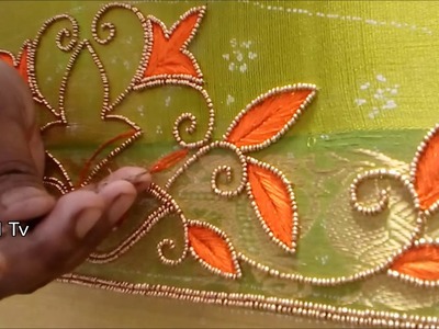 Maggam work tutorial for beginners, latest maggam work blouse designs 2017,basic embroidery stitches