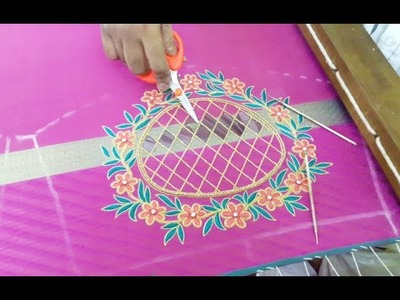 Making of Cut work sleeves - Making of Latest Maggam work Design