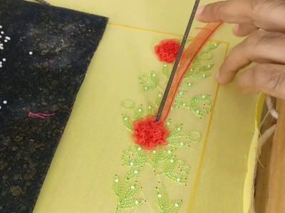 Making of satin pluffy flower