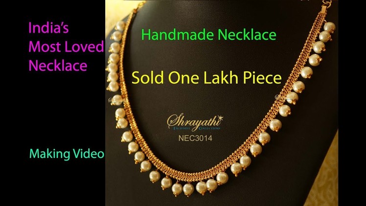 Making Video Of India's Most Sold White Beaded Necklace, Loved Pearl Necklace