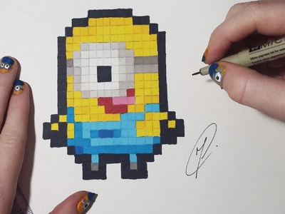 Minion Drawing - Pixel Art