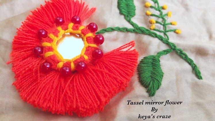 Mirror tassel flower.Keya's craze hand embroidery-27