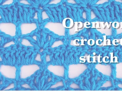 Openwork crochet fan stitch #92