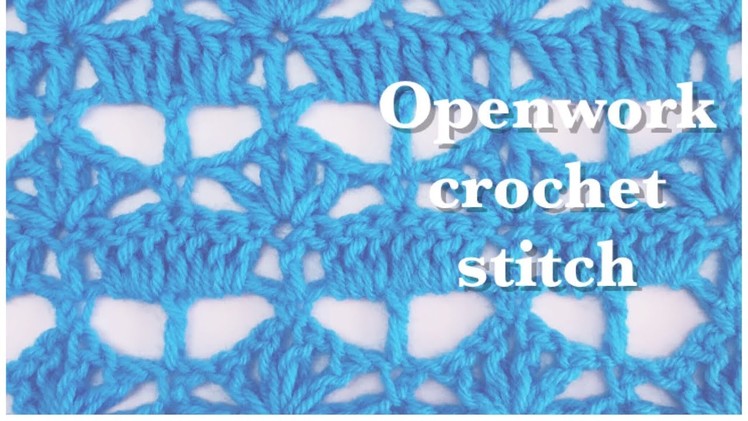 Openwork crochet fan stitch #92