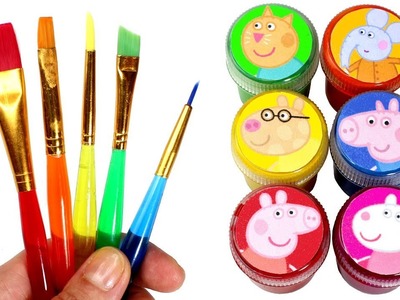 Peppa Pig & Friends Painting Learn Colors with Peppa George Suzy Sheep & Peppa Pig Play Doh Surprise