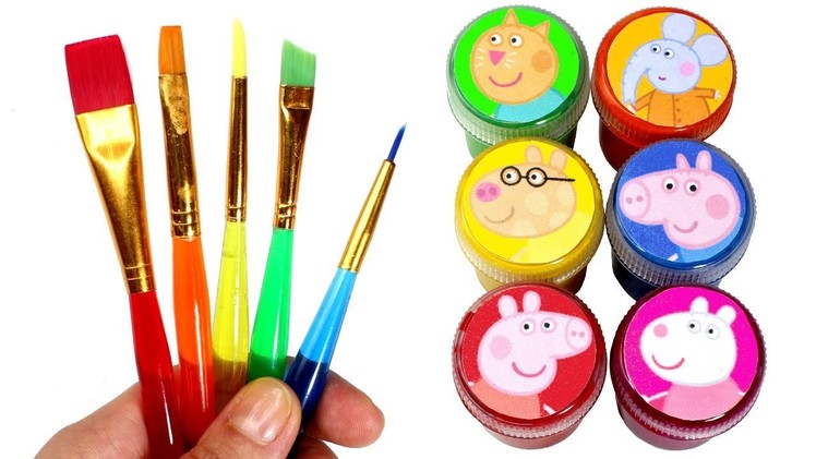 Peppa Pig & Friends Painting Learn Colors with Peppa George Suzy Sheep & Peppa Pig Play Doh Surprise