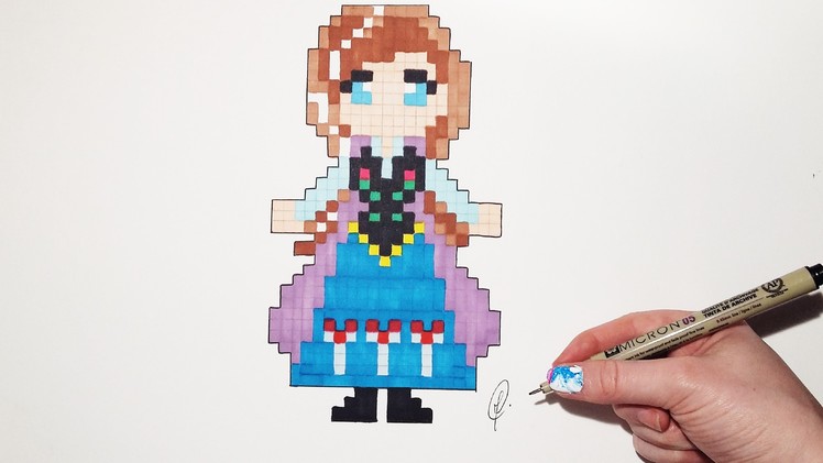 Pixel Art : How to Draw Anna (Frozen)