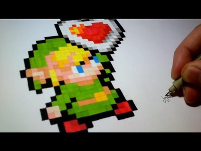 Pixel Art : How to draw Link (The Legend of Zelda)