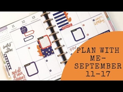 Plan with Me- Classic Happy Planner- September 11-17