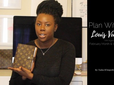 Plan With Me Louis Vuitton MM Agenda February Setup | ♡ Tasha Imperfect Concepts