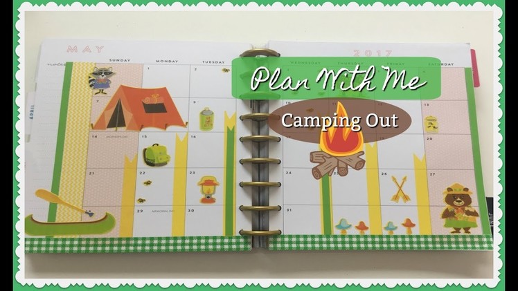 PLAN WITH ME | MONTHLY SPREAD | Camper Theme
