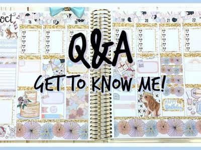 Plan With Me! Q&A: Get to Know Me | Erin Condren Planner