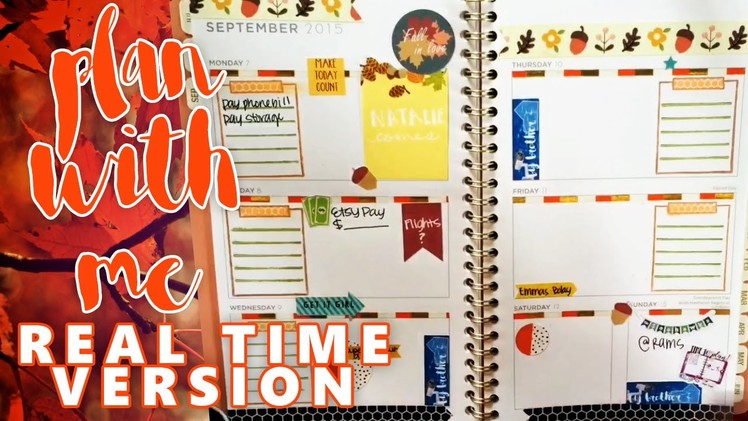 PLAN WITH ME & REVIEW: WEEK 37 IN MY MEAD PLANNER - FALL THEME - REAL TIME VERSION