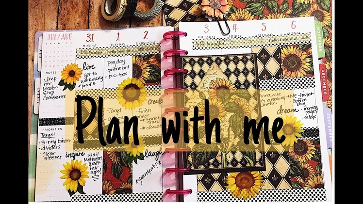 Plan With Me | Sunflower Fields | Happy Planner