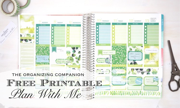 Plan With Me with FREE Printable Planner Stickers!