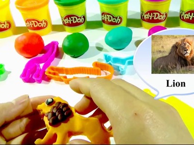 Play and Learn Zoo Animals Names with Play Doh Molds Fun Creative for Kids | Baby Toy