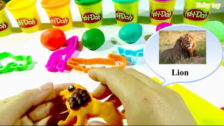 Play and Learn Zoo Animals Names with Play Doh Molds Fun Creative for Kids | Baby Toy