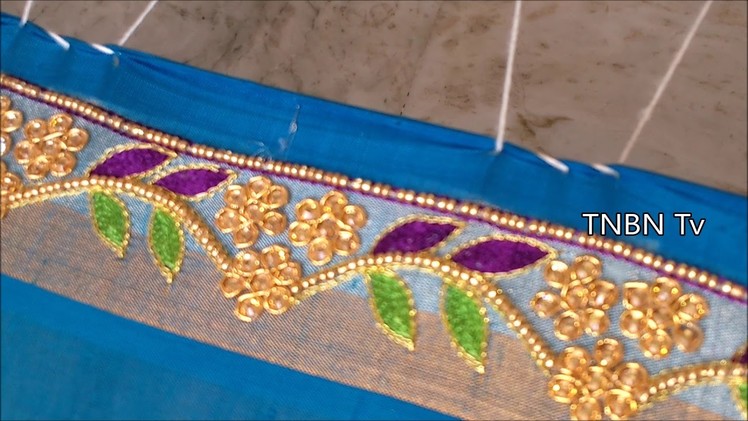 Simple maggam work blouse designs | basic embroidery stitches,embroidery stitches for beginners