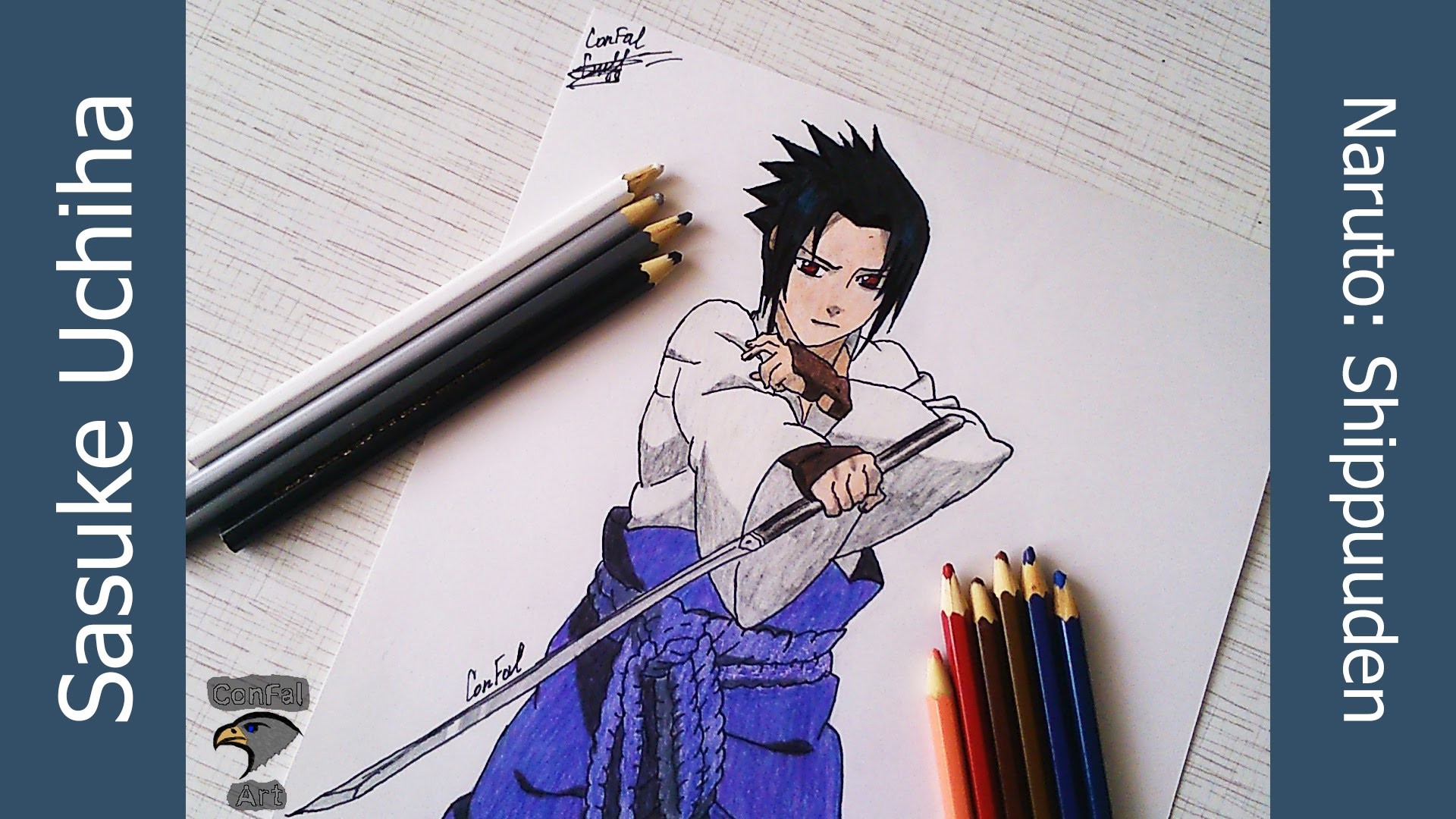 Speed Drawing Sasuke Uchiha Naruto Shippuden うちは サスケ ナルト 疾風伝