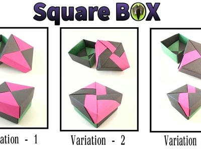 Square Gift Box with Lid (3 Variations) by Tomoko Fuse - DIY Modular Origami Tutorial - 817