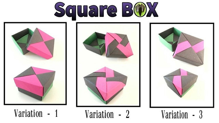 Square Gift Box with Lid (3 Variations) by Tomoko Fuse - DIY Modular Origami Tutorial - 817
