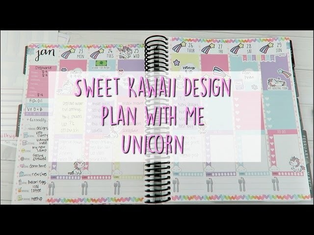 Sweet Kawaii Design - Plan With Me - Unicorn