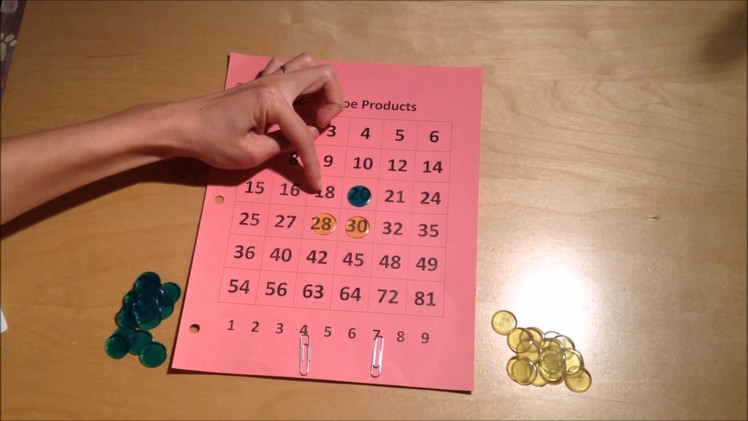 Tic Tac Toe Products: Math Game