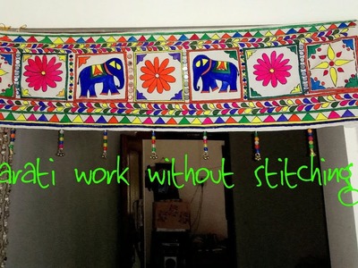 Toran with Gujarati work|Very Easy Fabric Painting|Diwali Home Decor Ideas
