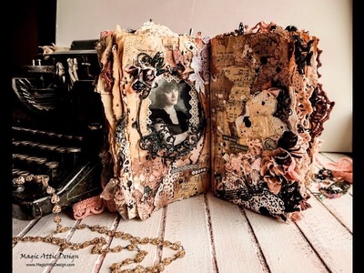 Vintage altered book FULL TUTORIAL by Maria Lillepruun