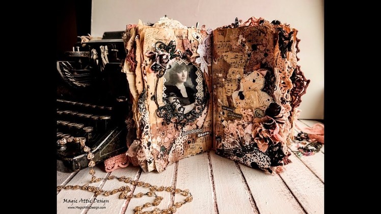 Vintage altered book FULL TUTORIAL by Maria Lillepruun