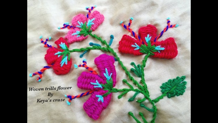 Woven trills flower.Keya's craze hand embroidery-32