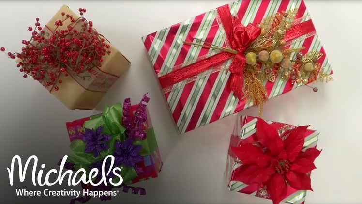 Wrap with Floral Accents | Make It Merry | Michaels