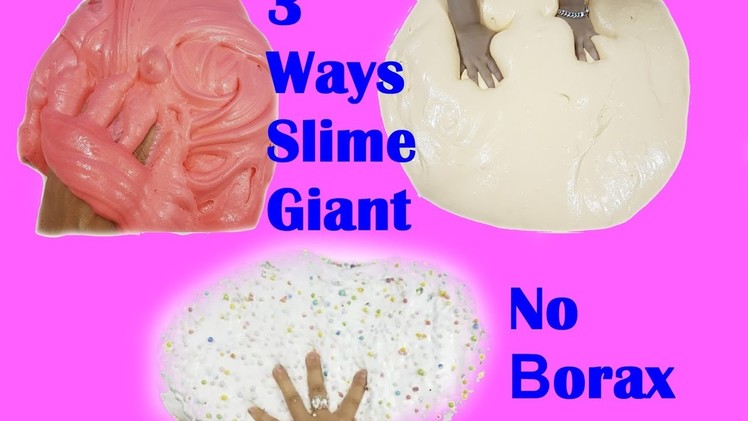 3 Ways Fluffy Slime Giant ! Giant DIY Fluffy  Slime compilation
