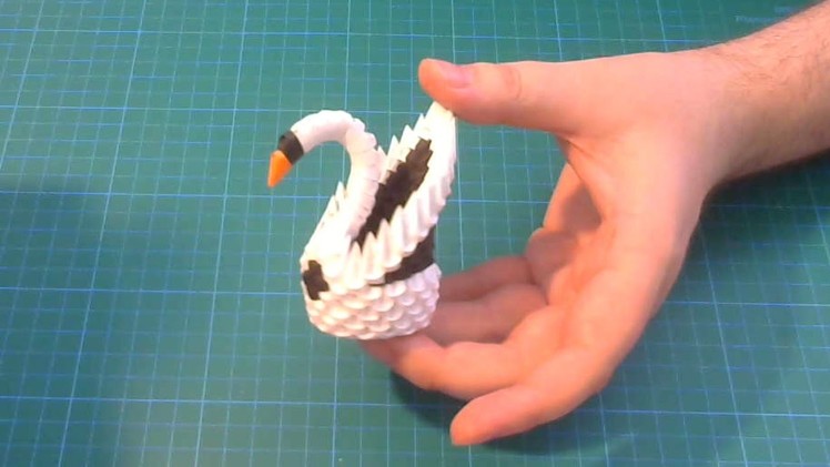 3D Origami small swan tutorial | DIY paper small swan