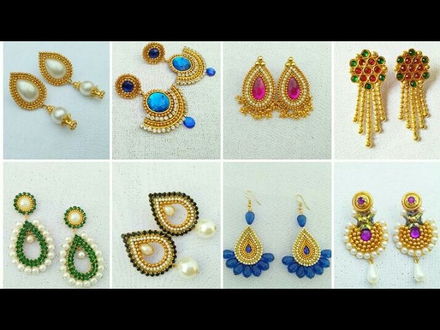 Designer Earrings. Silk Thread Earrings Collection. Paper Jewelry. DIY. Latest Jewelry